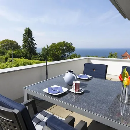 Schoener Meerblick Von Der Dachterrasse Haus Ostseeblick 1 Meehrblick * Lohme