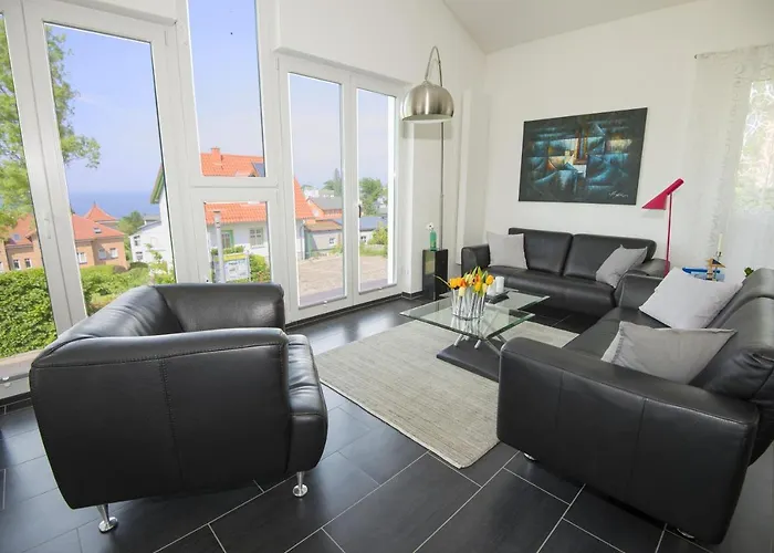 Schoener Meerblick Von Der Dachterrasse Haus Ostseeblick 1 Meehrblick * Lohme